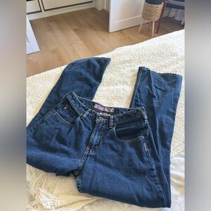 Y2K SILVER FLARE JEANS